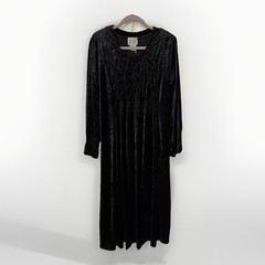 VTG Lacy Afternoon Shell Kepler Velvet Lace Party Whimsical Goth Black 16 Elvira