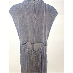 So Me Black White Striped Jumpsuit Wide Leg Button Front Boho Coastal Pockets S