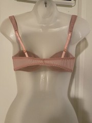 Victoria’s Secret Vintage Gold Label Wide Strap Pink Lace Bra 34C ILGWU Union