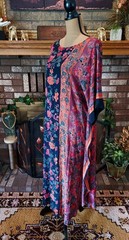 Vintage Adini 70’s Maxi Caftan Boho Dress Pockets Free Size