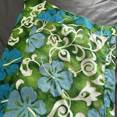 Vogue Paris Original Vintage Hawaiian Handmade One Shoulder Dress Designer