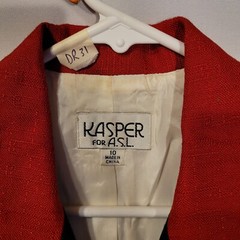 Vintage 90s Dress, White Black Red, Kasper ASL brand, Size 10