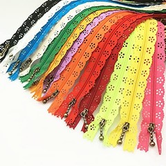 25cm Random Color 20pcs/lot 10 inch Zippers Lace Nylon Finish Style2-10 inch