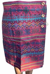 NWT Vintage Bonjour 1980s Aztec Wrap Skirt Women’s Southwest Size 12 Boho Chic