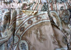 60s/70s Howard Wolf romantic paisley print synthetic blouse. Sz 5.