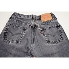 Vintage Levis Black 501 Jeans 28 x 35 90s Straight Leg Fade Made in USA c.1998