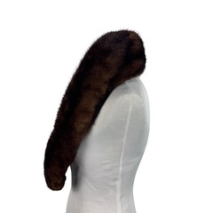 Vintage Genuine Mink Fur Collar Stole Brown Wrap Shawl Woodward & Lothrop
