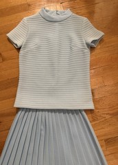 Vintage Jo Hardin Originals Of Dallas Size 9/10 Double Knit Top & Pleated Skirt