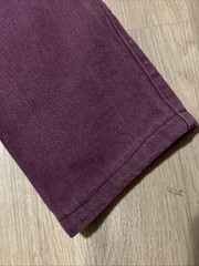 Vintage burgundy western jeans by Roughrider Lawman- black corduroy yoke detail.