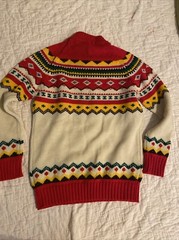 Vintage 100% Acrylic Fiber Women’s Size Medium Pullover W/ Zipper Sweater