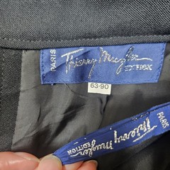 Auth Vtg Thierry Mugler Black 100% Lined Wool Skirt Size EU 34