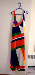 Vintage 1970’s Malia Honolulu Color Block Halter Hawaiian Maxi Dress Size Small