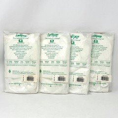 Vintage Lollipop Midway Pant 4 Pack White 100% Cotton Elastic Waist Size 12 USA