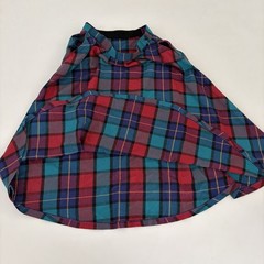 VTG Retro 80s A Line Wool Plaid Full Midi Skirt 36” Waist Preppy Academia Grunge