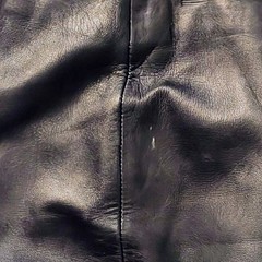 Black Leather Andrew Marc Leather Vest & Isaac Maserati Skirt 2pc LOT