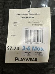 Vintage NWT Mcbaby Boys Infant Corduroy Pants 3-6mo With Pockets