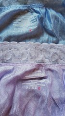 Vintage K-Mart Pink K SILKY NYLON Panties Lot (2) Stretch Lace Waistband, 10