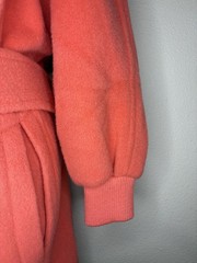 Rare VTG Claude Montana Coral Llama Cashmere Blend Oversized Robe Coat Size S/M