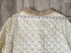 Vintage 60s Gold Lamé Robe Quilted Lounge Wear Size 12 Lisanne