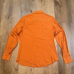 NOS Vtg Urban Cowgirl Rose Shirt Womens Western Rockabilly 70s Burnt Orange 7 8