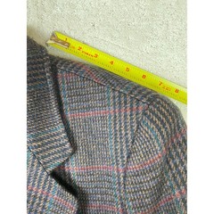 Calvin Klein Blazer Womens 6 Brown Plaid 100% Wool Made in USA Vintage ILGWU