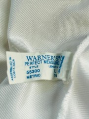 VTG WARNER’S PERFECT MEASUREMENTS*SOFT WHITE NYLON HALF SLIP LACE TRIM*L