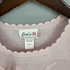 Vintage Lims Sweater Vest Womens Large Floral 3D Appliqué Crochet Knit Pink y2k
