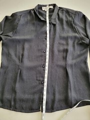 Oscar De La Renta Lightweight Black Polyester Blouse – Women’s 38/18W – Vintage
