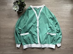 Woman’s Vintage 90’s Hospitex Scup Coat Snaps Tourqoise