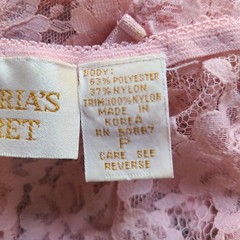 Vintage Victoria’s Secret Top Gold Crown Label Crop S P Lace Bra Rosette Pearl