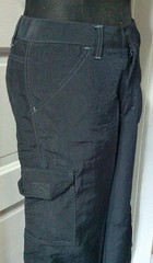 90’s UNIONBAY Black Slick Nylon Cargo Trouser Pants Slacks 1