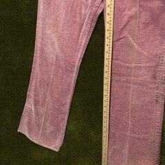 1970s Lee Leens Dusty Rose Corduroy Bell Bottoms – size 26/27