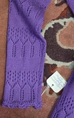 Vintage 70’s Miss Joann California Knit Crochet Dress Violet 10 NEW WITH TAGS