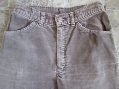 Vintage Sears Fashion JTF Fit Pants 6 24×28 Corduroy Brown Straight Leg Hippy