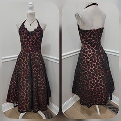 VTG 1950s Mid-Century Pink Chiffon/Cupcake Prom Party Dress