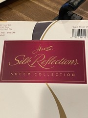 Vintage Hanes Pantyhose Silk Reflections Style 718 Size AB Quicksilver
