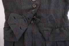 vtg BEN REIG drop waist wool dress fits M Glen Plaid