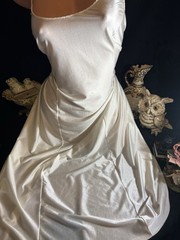 VTG SILKY SATIN SHINY NYLON SPANDEX FULL 80S NIGHTGOWN SCARCE