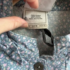 Vintage Laura Ashley Pink & Blue Ditsy Piecrust Dress Great Britain UK 12 US 10