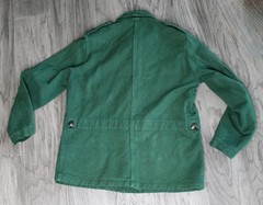 Vintage green heavy denim military unisex 100% cotton jean jacket