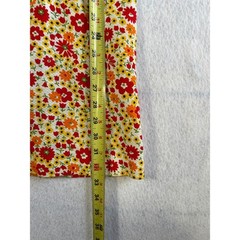 Vintage Esprit Floral Mini Dress 7/8 Red Orange Yellow Cotton 90s Made in USA