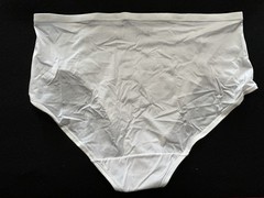 Vtg BALI 2846 Fit Your Curves Satin Full Coverage 2XL/9 White Panties #275