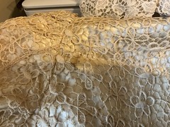 RARE 1920s MOST ORNATE LADIES GARDEN OPERA EDWARDIAN LACE SILK COAT AMAZING