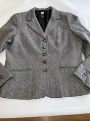 Studio 1940 Woman’s Blazer Jacket Vintage Size Large Black & White Wool Blend