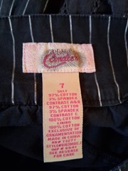 Candies Vintage Womens Size 7 Tiered Black Polka Dot Striped Floral Lace Trim