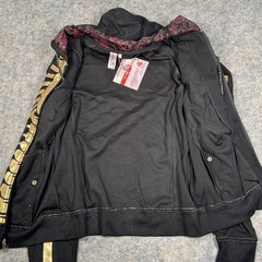 Y2K NWT Womens Pepe Jeans Bones Zip Up Jacket Size XXL NOS Streetwear Skull