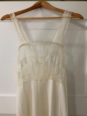 Vintage Late 1940s Rhythm Lingerie Size 34 Nylon and Lace Nightgown