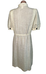 Vintage CHECKABERRY Ivory Button ShirtDRESS – Size 14 – EUC