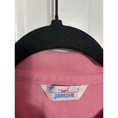 Jantzen Polo Top Vintage Preppy Pink Sleeveless Gold Crest L 80s 90s Aesthetic