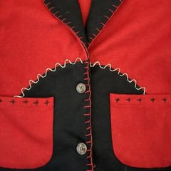 Vintage Western Cowboy Style Ranch Jacket Wool Coat New Idenity Medium
